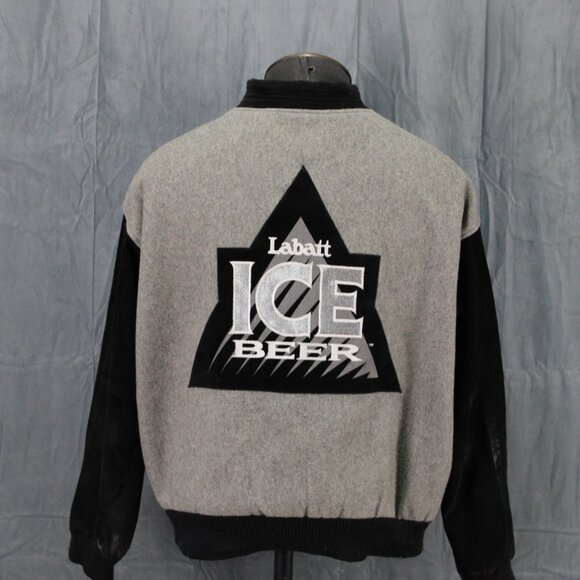 Vintage Beer Jacket - Labatt Ice Letterman Jacket - Men's Large - Picture 5 of 9